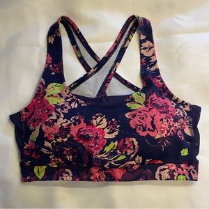 Gaiam Floral Sports Bra Medium